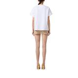 T-shirt donna in jersey di cotone pesante con logo