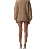 Cardigan donna in tessuto bouclé con strass