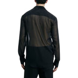 Camicia uomo leggera fluida con strass