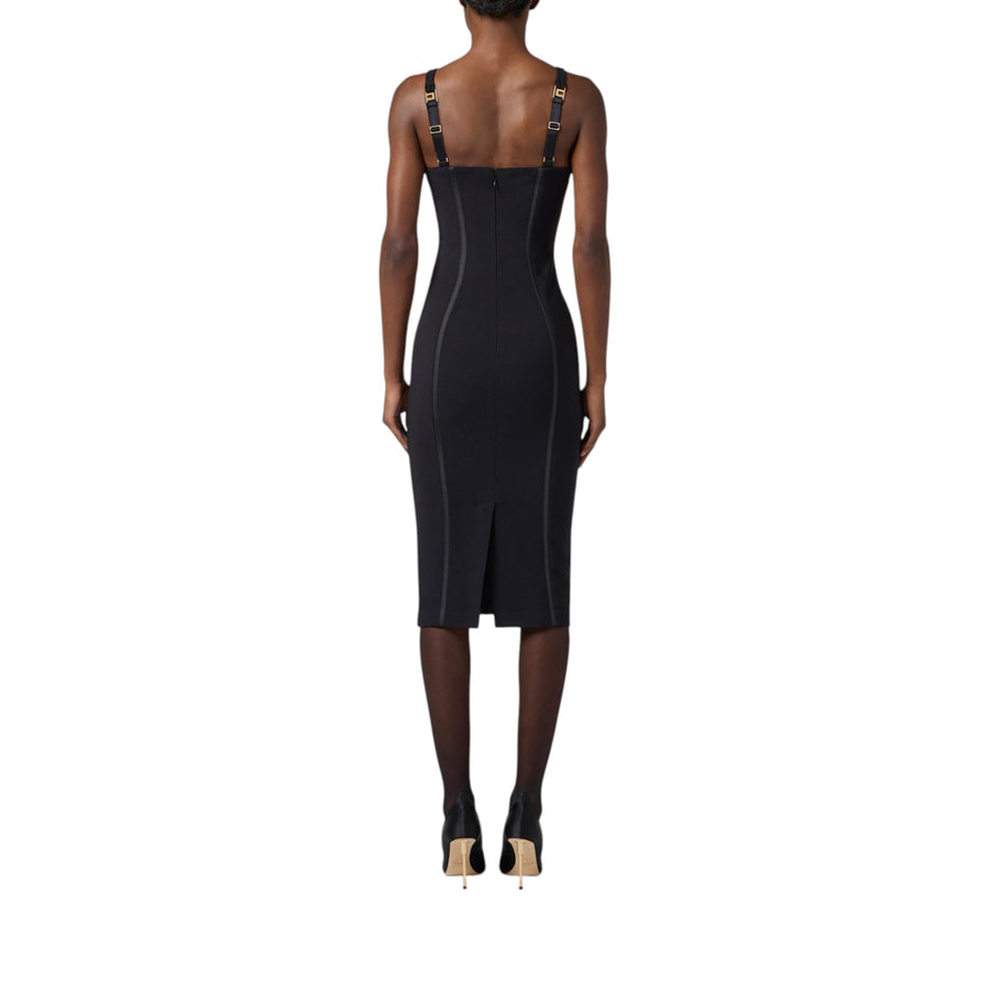 Abito donna in crêpe leggero con tulle