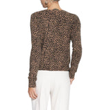 Cardigan donna con stampa animalier