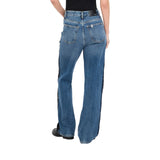 Jeans donna straight con pizzo