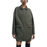 Giacca donna oversize con gilet interno