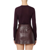 Maglia in lana con micro-logo jacquard