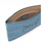 Pochette donna in rafia con logo Love Birds