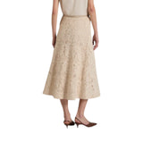 Gonna donna wide fit in pizzo macramè