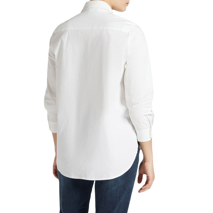 Camicia donna con colletto staccabile ricamato