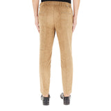 Pantaloni uomo regular-fit in velluto fluido a coste
