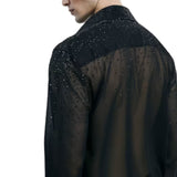 Camicia uomo leggera fluida con strass