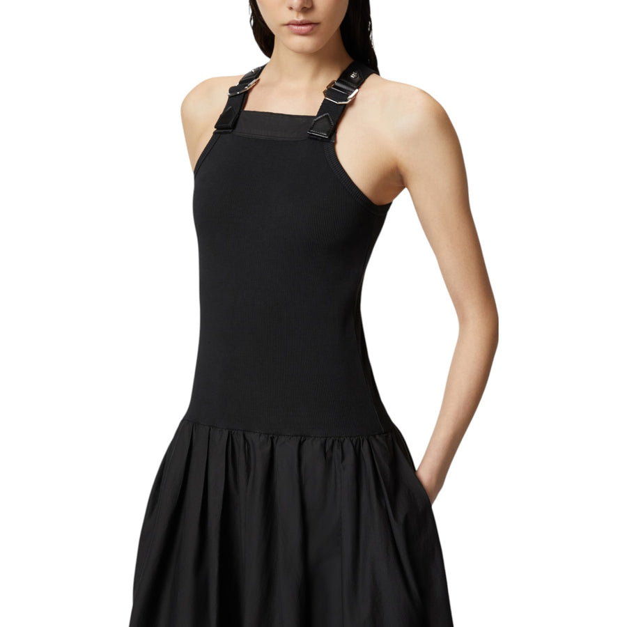 Vestito donna midi gonna a palloncino