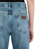 Jeans donna con risvolto animalier