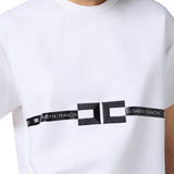 T-shirt donna in jersey di cotone pesante con logo