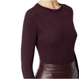 Maglia in lana con micro-logo jacquard