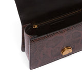 Borsa donna a mano Mini Love Bag One Top Handle Light in pelle con stampa pitone