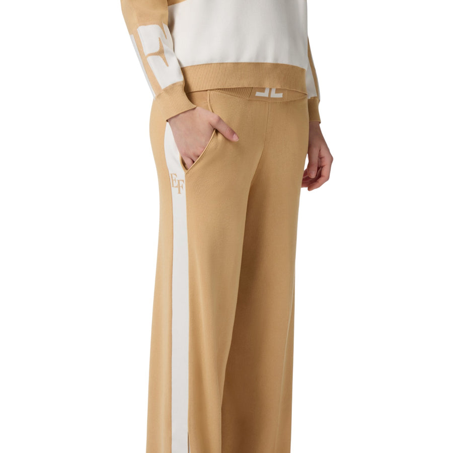 Pantaloni donna in viscosa con bande lucide