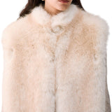 Gilet donna in pelliccia sintetica con cintura
