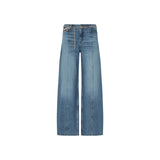 Jeans donna donna flare con cintura gioiello