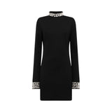 Abito donna in jersey con ricamo