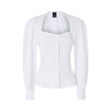 Camicia donna bustier in popeline