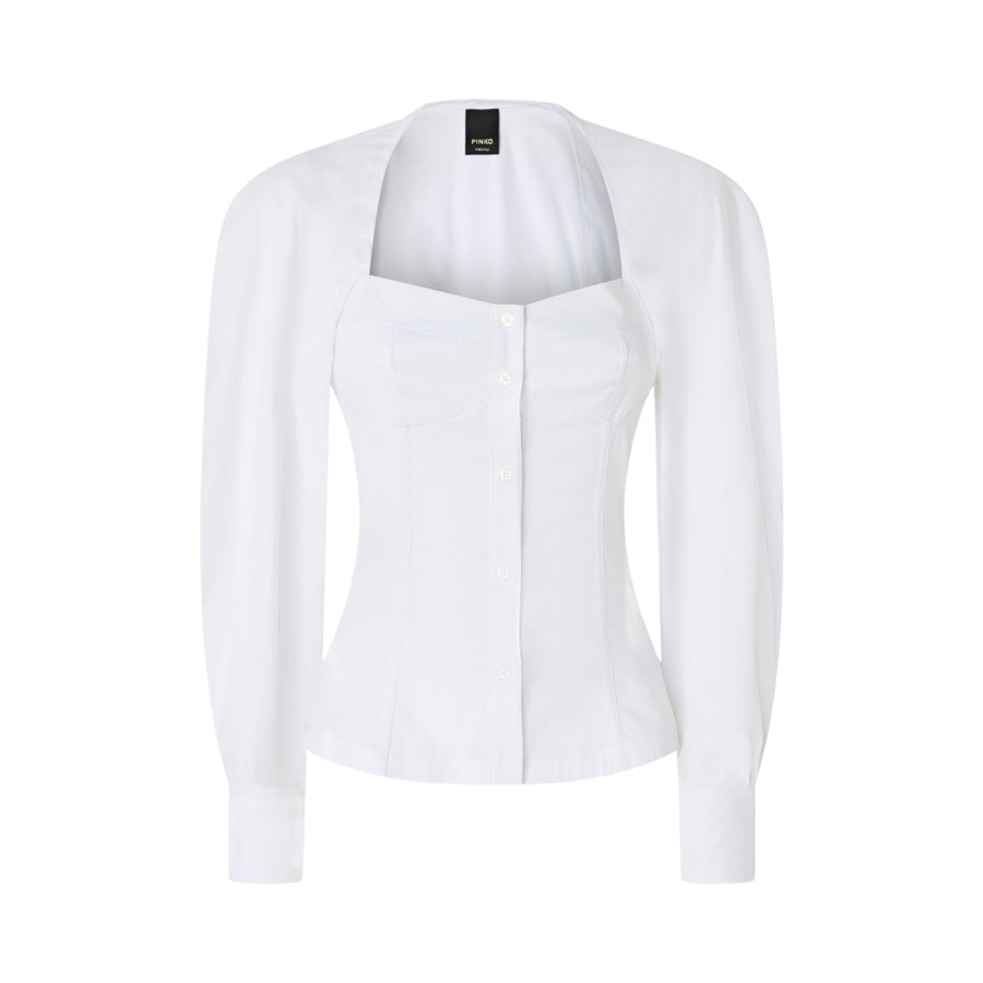 Camicia donna bustier in popeline