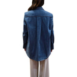 Giacca donna con dettagli in denim