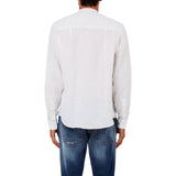 Camicia uomo in lino con colletto alla coreana