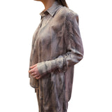 Camicia donna con stampa pitone