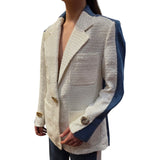 Giacca donna con dettagli in denim