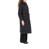 Piumino donna lungo con cappuccio