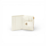 Portafoglio piccolo in pelle liscia con logo