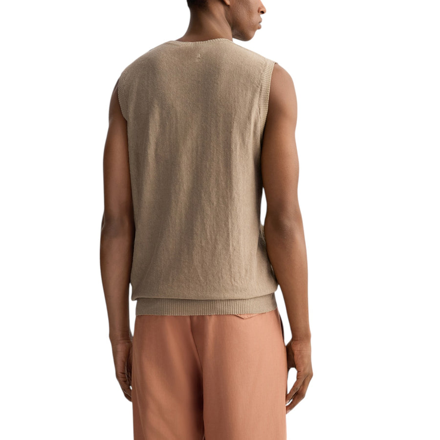 Gilet in lino e cotone