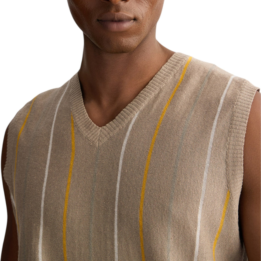 Gilet in lino e cotone