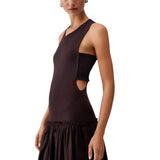 Abito donna lungo con cut-out
