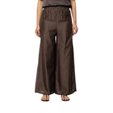 Pantaloni donna a palazzo con micro-borchie