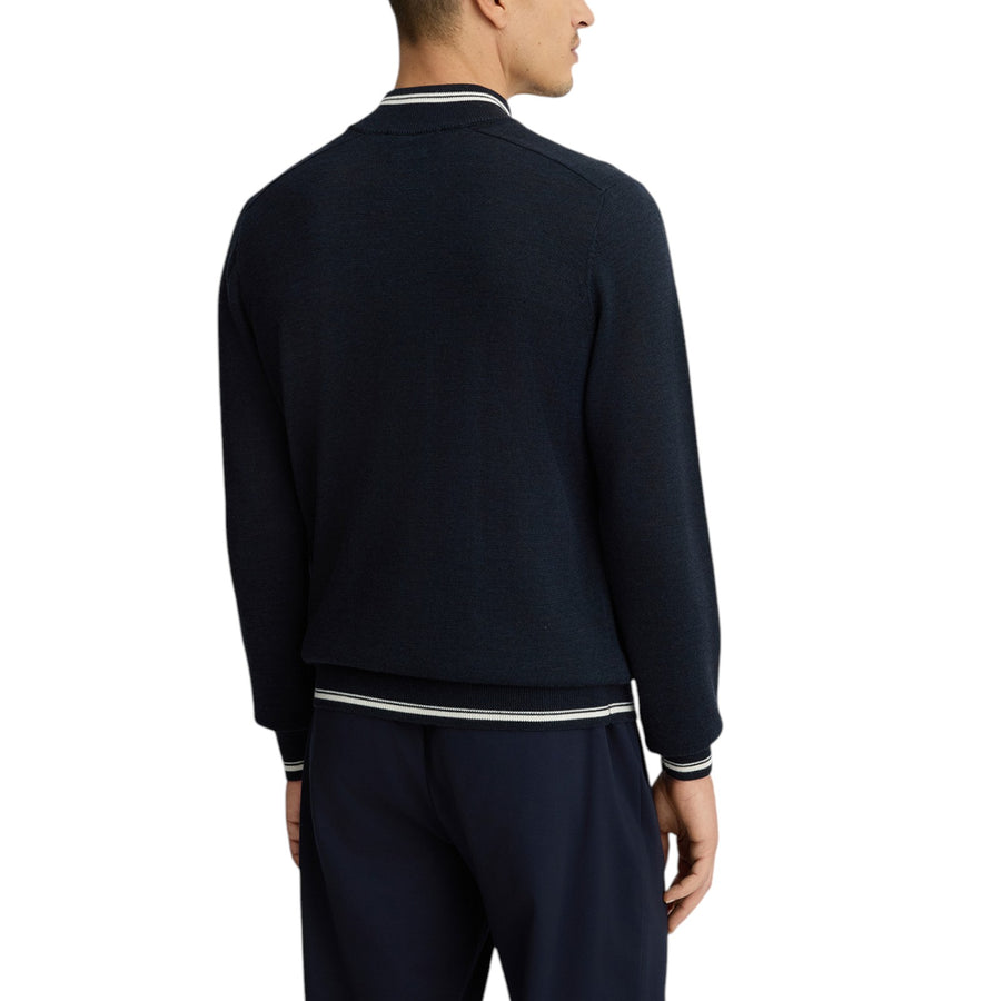 Maglia uomo blu con zip
