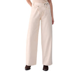 Pantalone donna straight con cintone asimmetrico