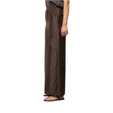Pantaloni donna a palazzo con micro-borchie