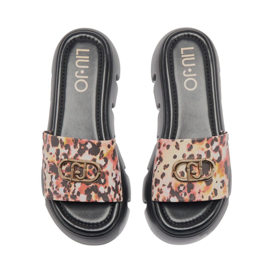 Ciabatta donna platform animalier