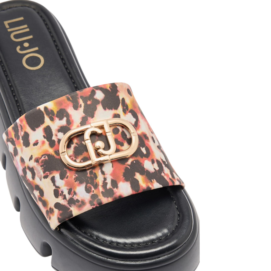 Ciabatta donna platform animalier