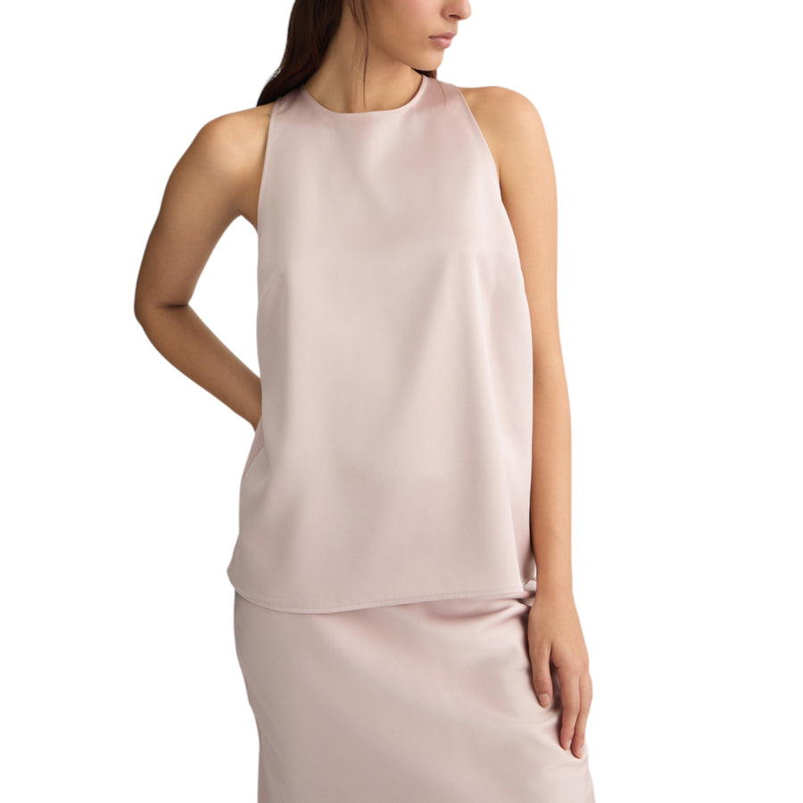Top donna rosa chiaro con fiocco