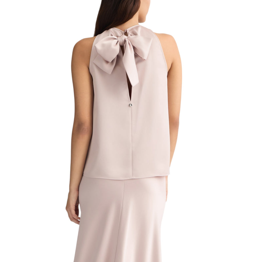 Top donna rosa chiaro con fiocco