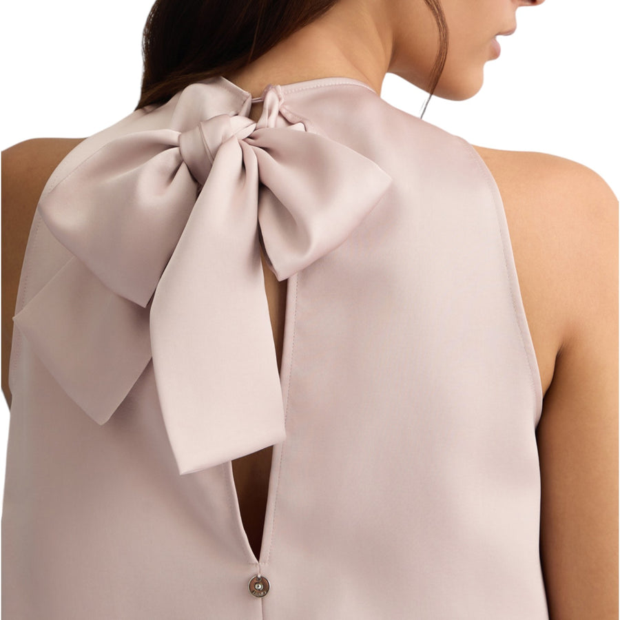 Top donna rosa chiaro con fiocco