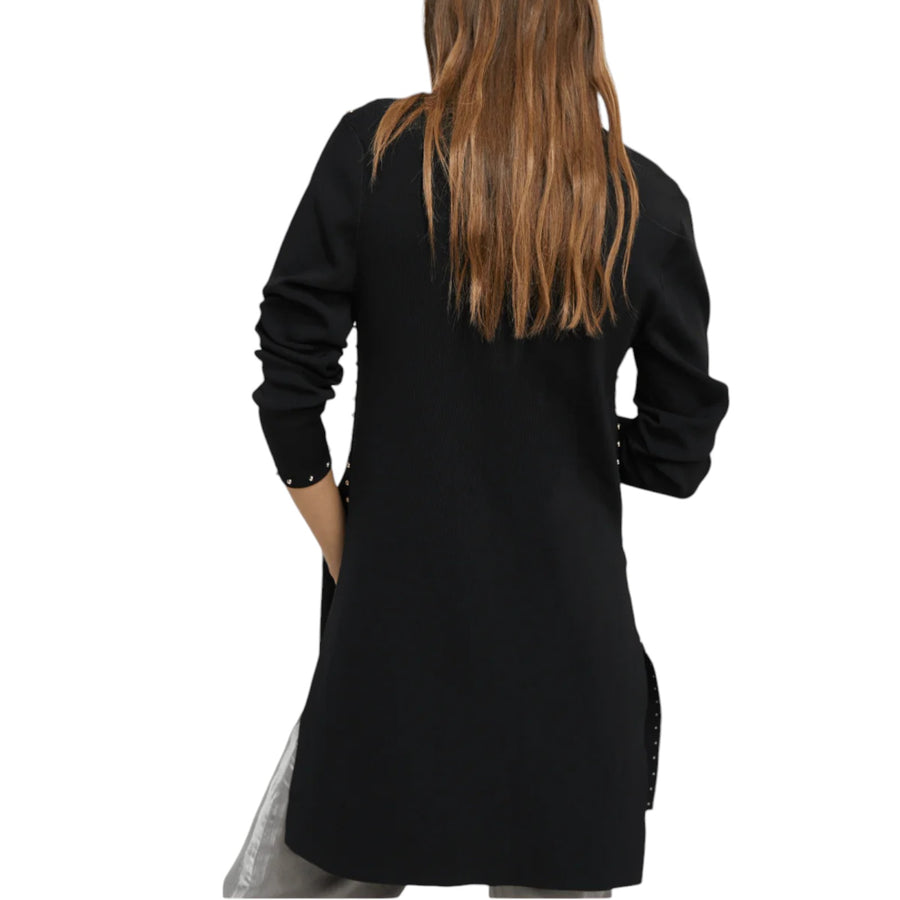 Cardigan donna lavorato a maglia nero