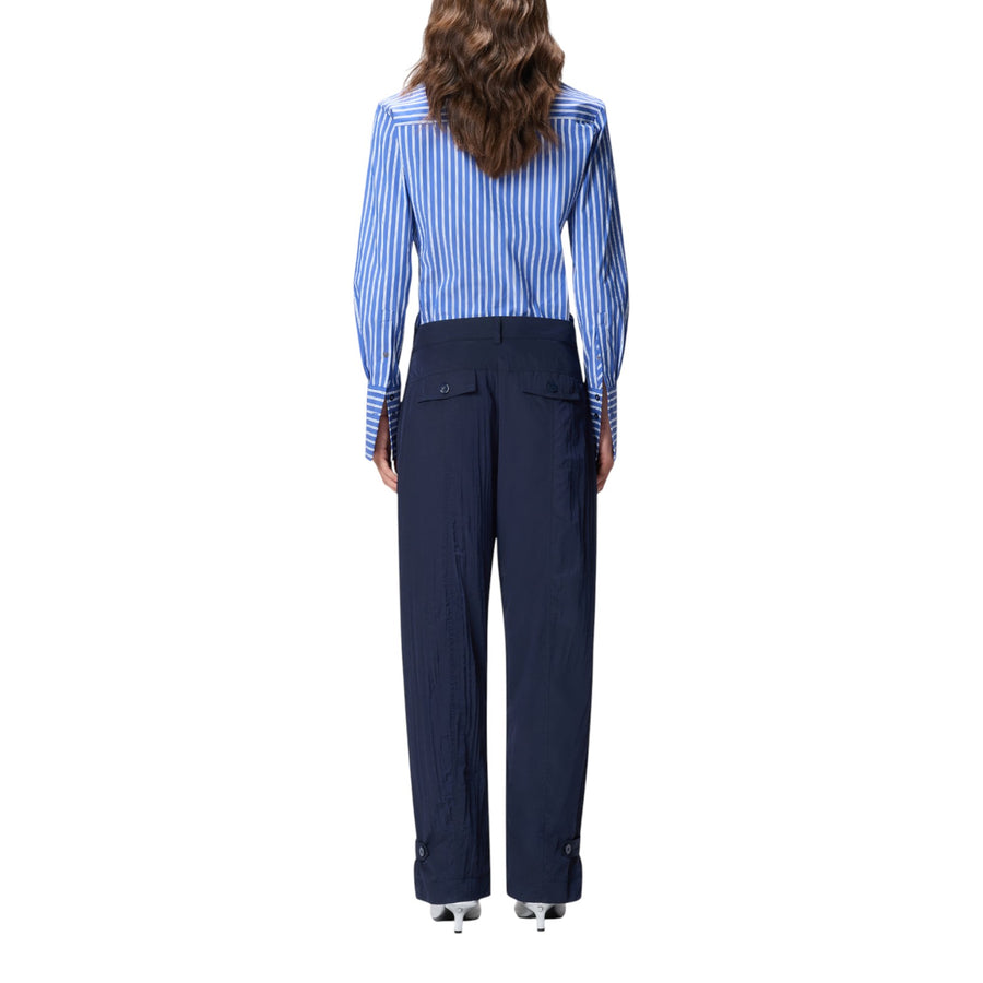 Pantaloni donna loose fit con cintura annodata