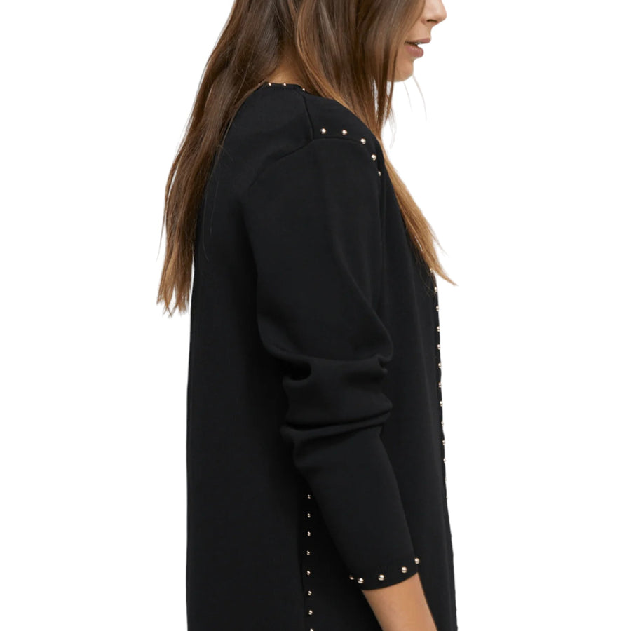 Cardigan donna lavorato a maglia nero