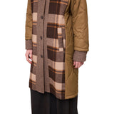 Cappotto donna patchwork tecnico