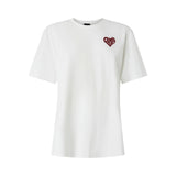 T-shirt donna con lettering Amore in strass