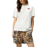 T-shirt donna con lettering Amore in strass