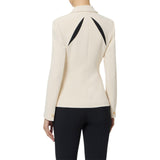 Giacca donna in crêpe leggero con cut-out bicolore
