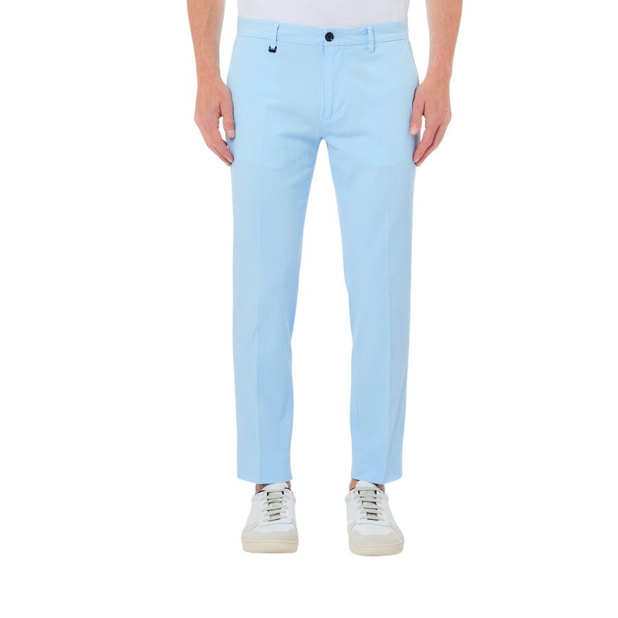Pantaloni chino in seersucker